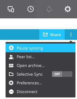 Pause sync